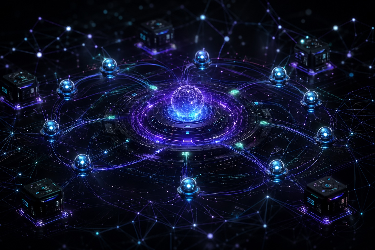 Abstract multi-agent orchestration fabric with memory and compute nodes